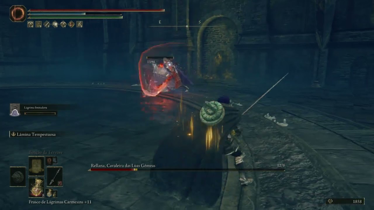 ELDEN RING DLC - Rellana ataque das luas g&ecirc;meas