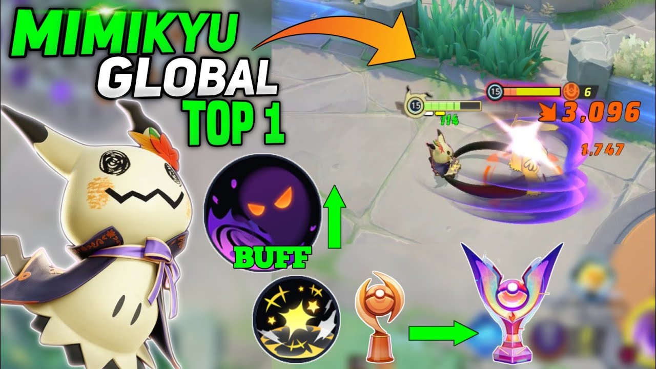 New Global Top Rank no.1 build of Mimikyu! 100% Brutal damage | Pokemon unite