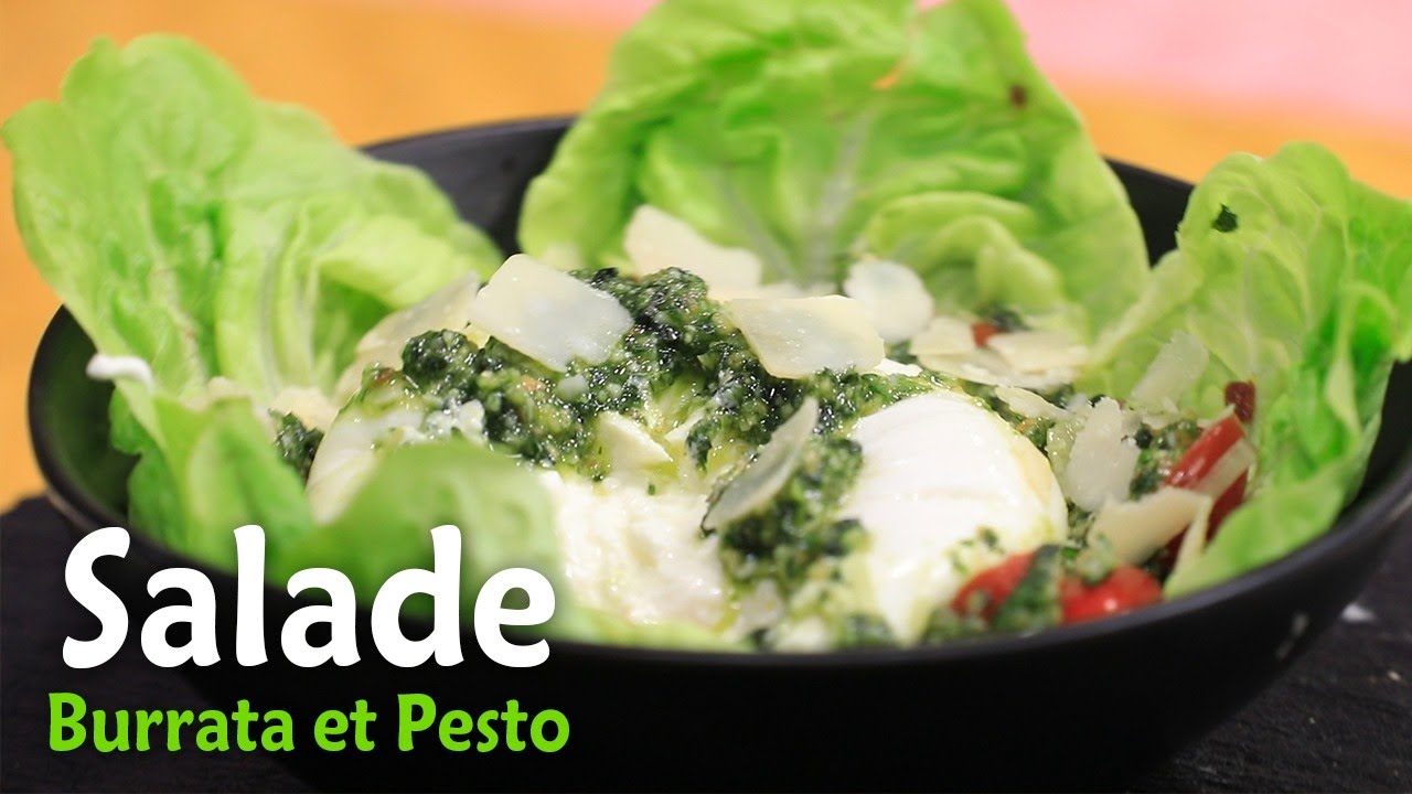 Salade burrata pesto - سلطة بوراتا مع صلصة البستو