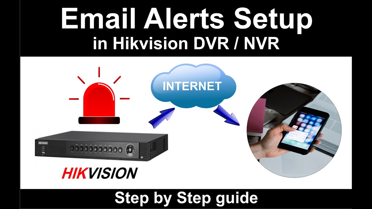 How do I set up email notifications on Hikvision NVR?