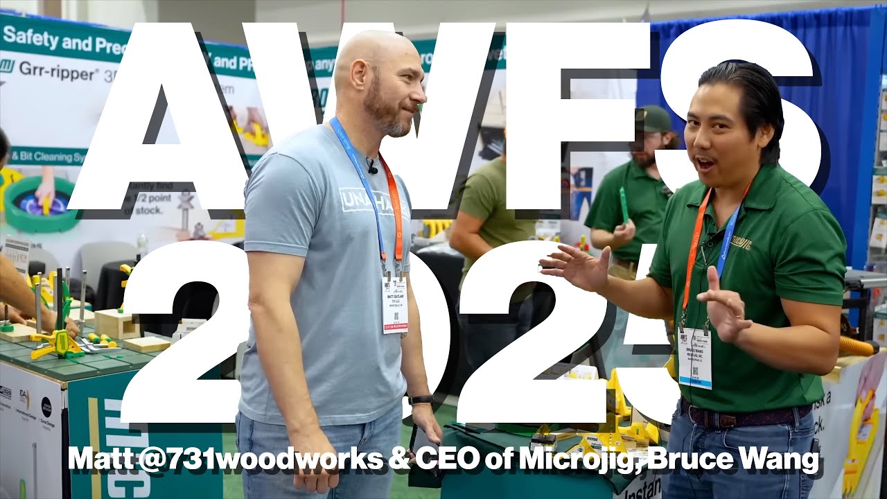 NEW Microjig Tools Revealed at AWFS 2025! | Matt @731 Woodworks  & CEO of Microjig, Bruce Wang!