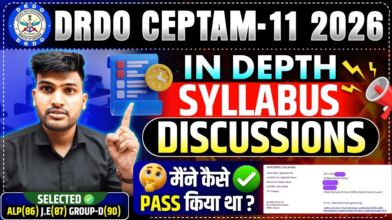DRDO CEPTAM-11 2026 कैसे निकालें | Real Syllabus + Strategy | मैंने ऐसे Pass किया था? #drdoceptam 