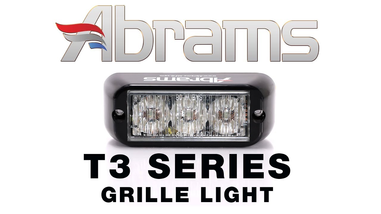 Abrams T3 Series LED Grille Emergency Vehicle Warning Strobe Light - 360&deg; View