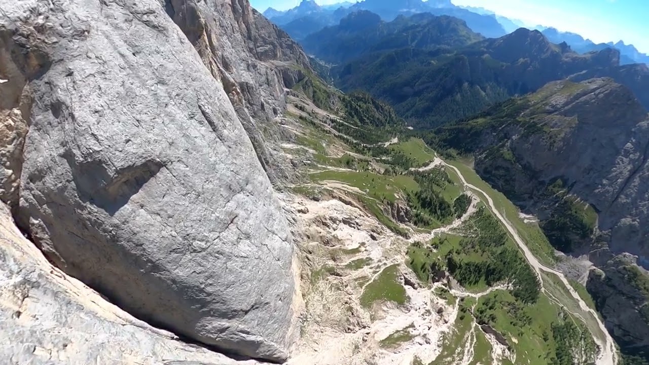 Punta Penia wingsuit base jump