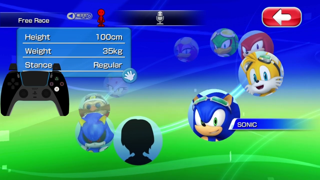 Sonic Free Riders Super Sonic! Gameplay No Kinect Patch