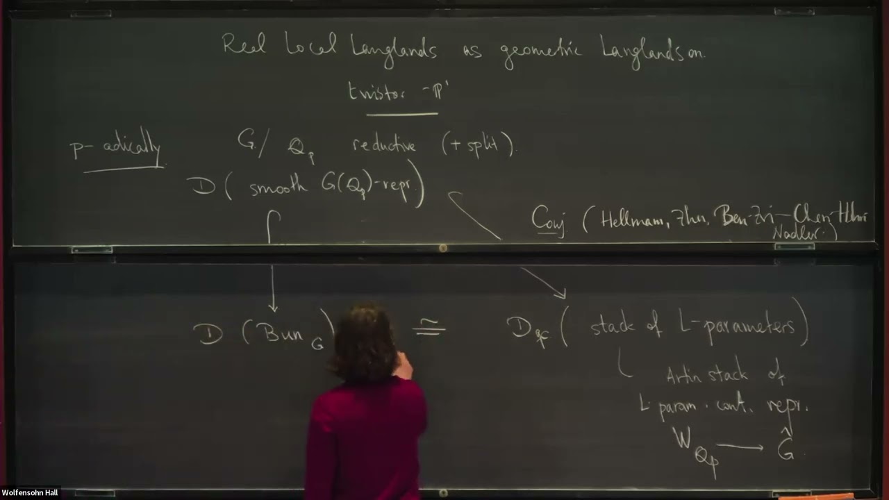 Real local Langlands as geometric Langlands on the twistor-P^1 - Peter Scholze