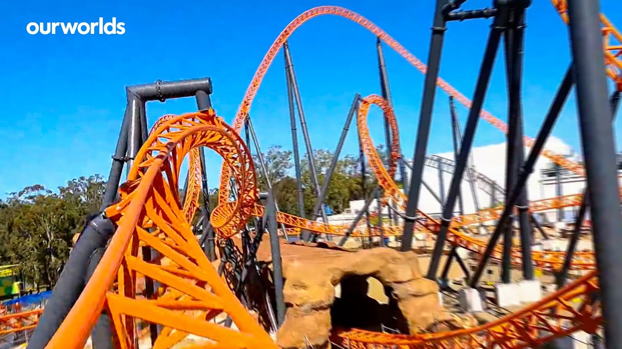 Steel Taipan Official POV - Onboard Dreamworld's Blue Fire Coaster