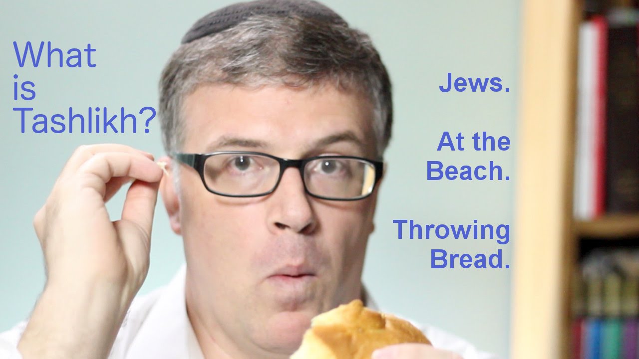 Jewish Holidays Explained: What is Tashlikh? Jews, at the Beach, Throwing Bread.