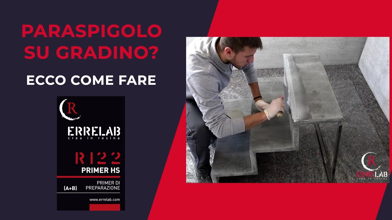 Come posizionare il paraspigolo su di una scala in cemento da resinare