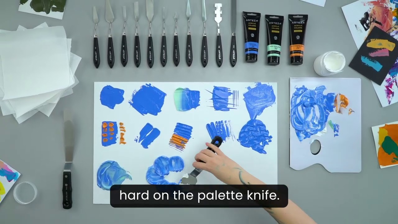 How to Paint with Palette Knives | Palette Knife Sea Turtle Painting | ARTEZA