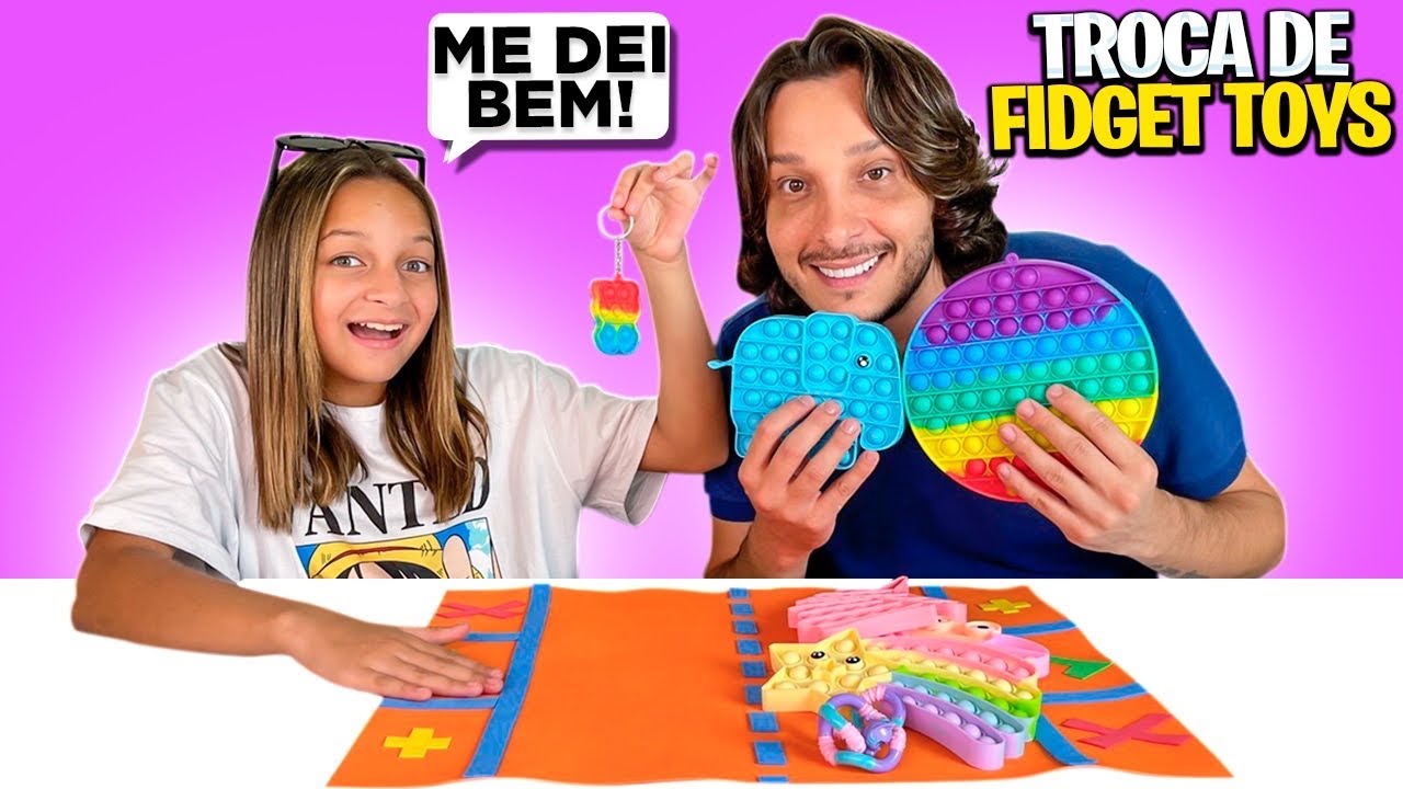 TROCAS DE FIDGET TOYS COM O GEAN (ele sabotou o Tio Lucas e eu me dei bem nessa) ft. @Gean Show