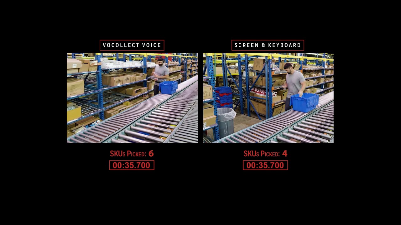 Comparison Voice Picking vs Handheld Scanning - Pick to Container