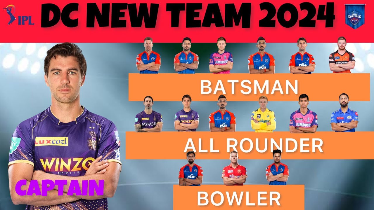 IPL 2024 । Delhi Capitals Team Full Squad  । DC Full Squad 2024 । DC Team New Players List 2024