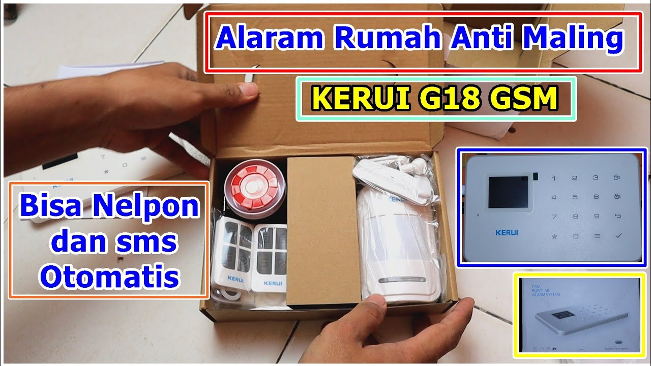 Alaram anti maling bisa nelpon otomatis kerui g18 gsm