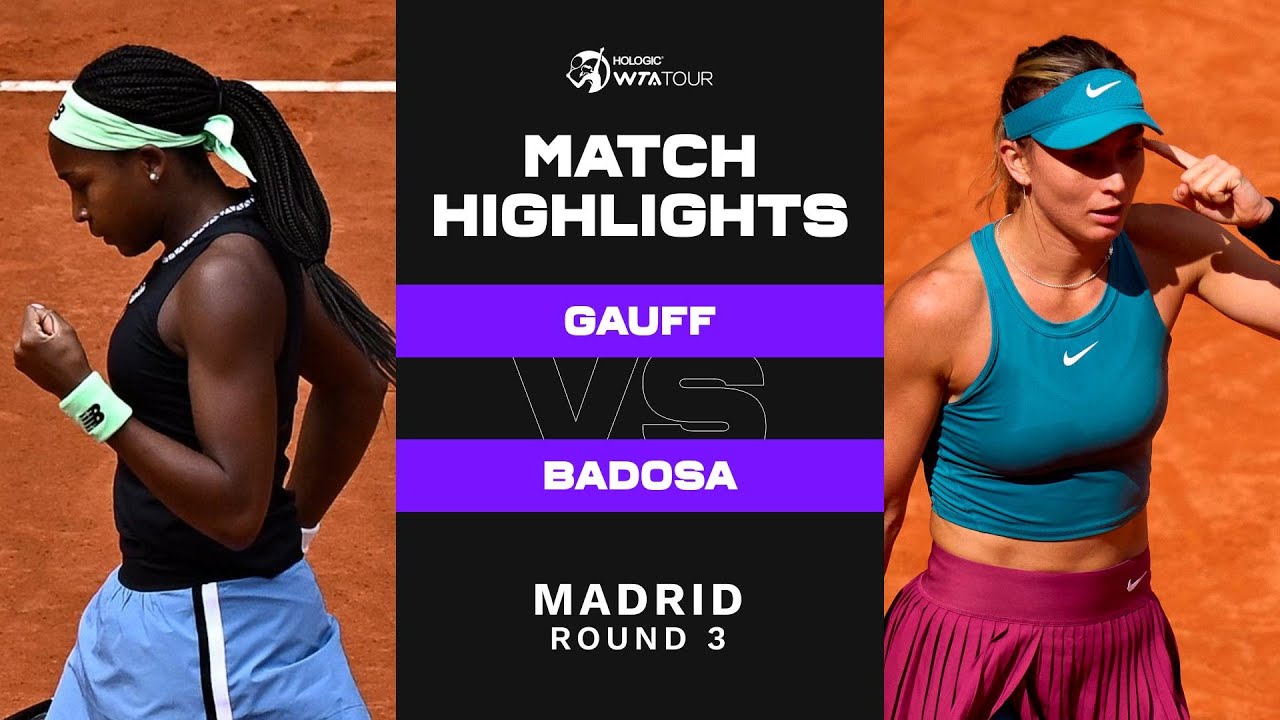 Coco Gauff vs. Paula Badosa | 2023 Madrid Round 3 | WTA Match Highlights