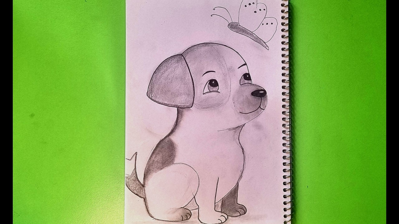 Cute Puppy Pencil Drawing Tutorial | Realistic Dog Sketch Step by Step