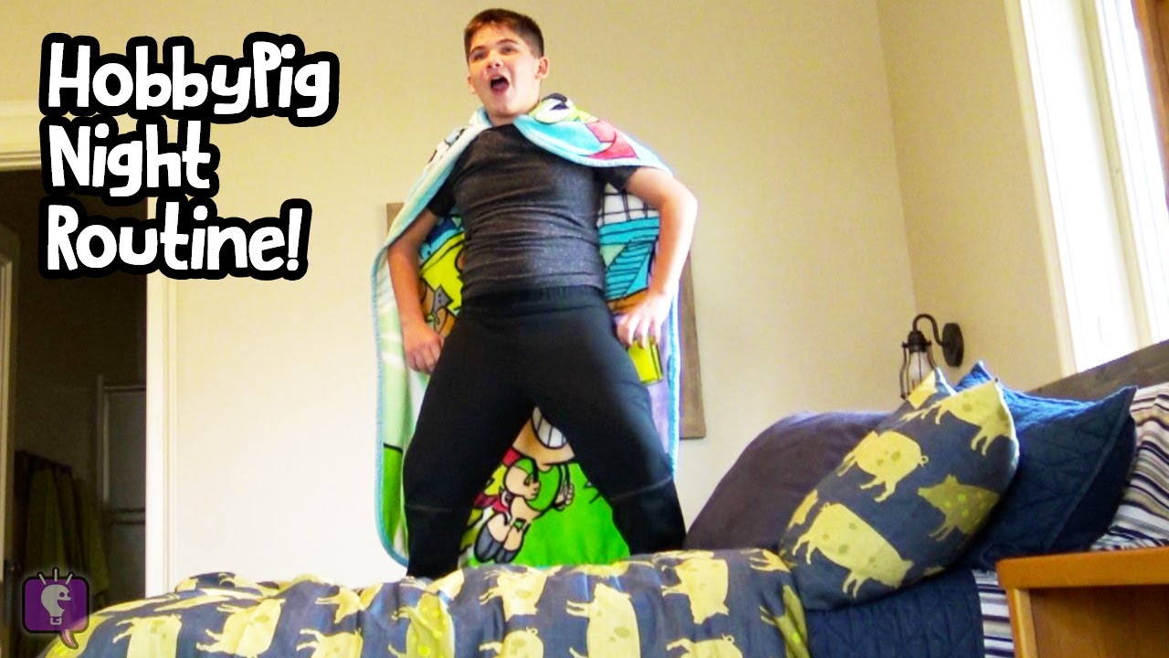 HobbyPig's Night Time Routine! Blanket Fort by HobbyKidsTV