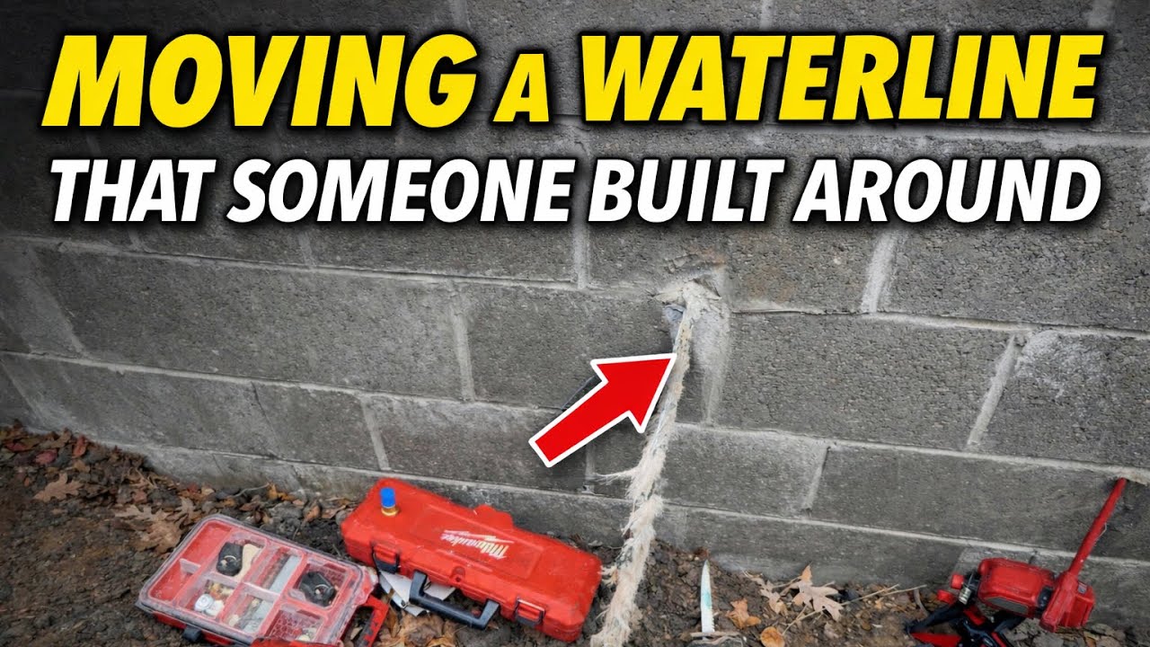 Moving a waterline someone built around!💦🏠