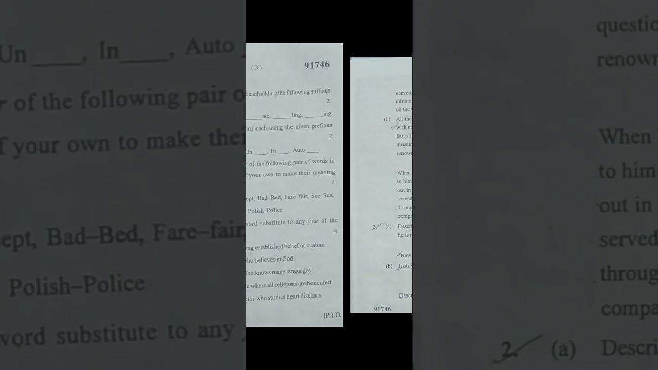 MDU/ KUk( B.A pass course/ hons 2nd sem previous year que paper 2023) English ( qualifying)