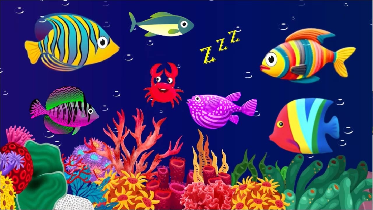 Baby Lullaby🐟Soothing fishes🐟Calming Undersea Animation🐟Aquarium #lullaby #sleepmusic #437