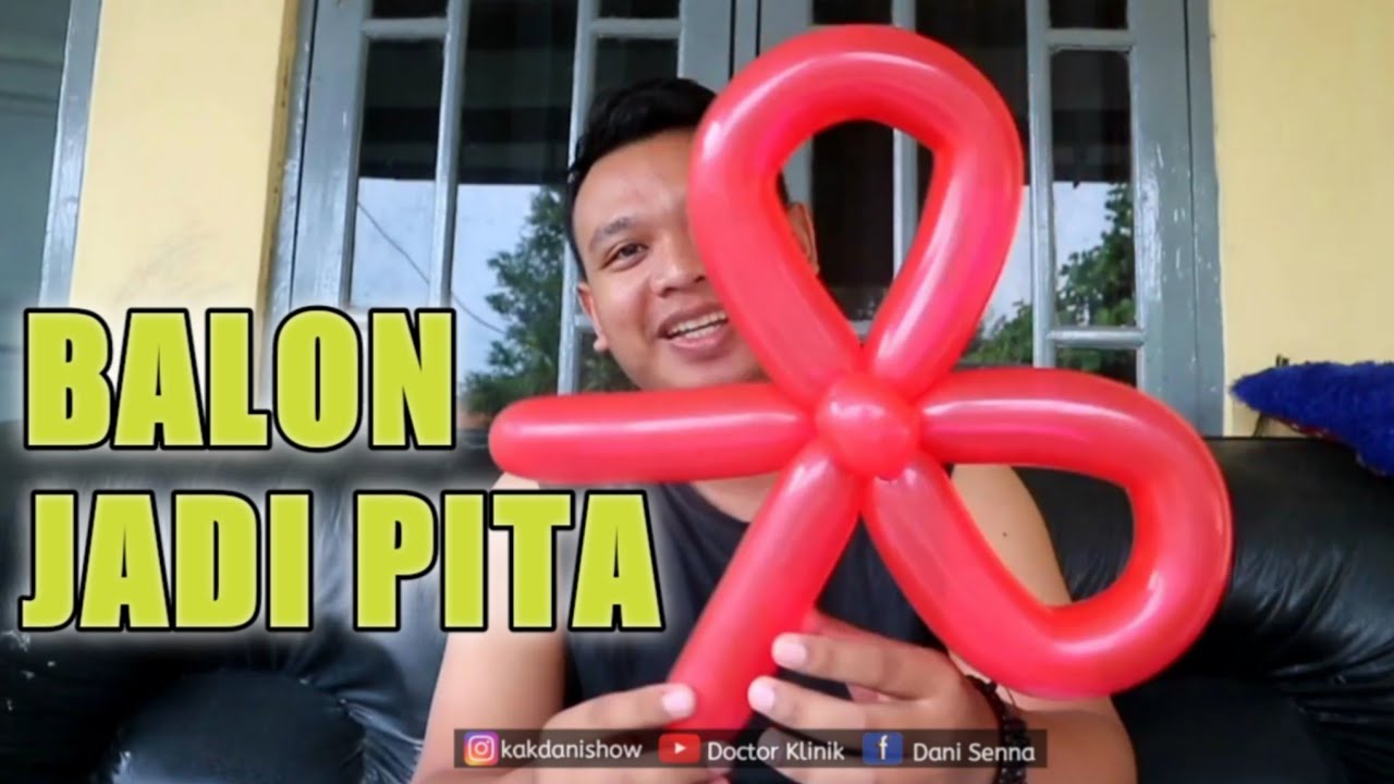 Membuat pita dari balon panjang - dekorasi Balon panjang #trikbalon