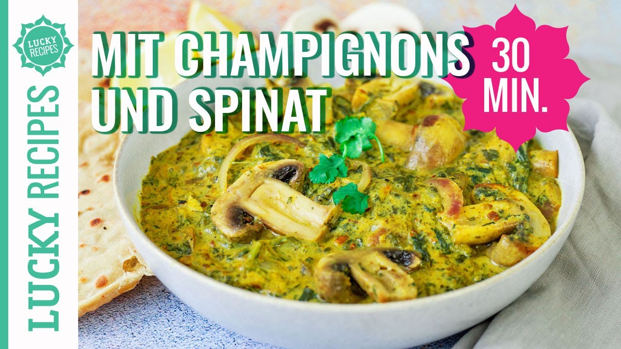 Geniales Pilz Spinat Rezept & das Missverständnis mit dem Curry 😉 | Vegetarische Rezepte