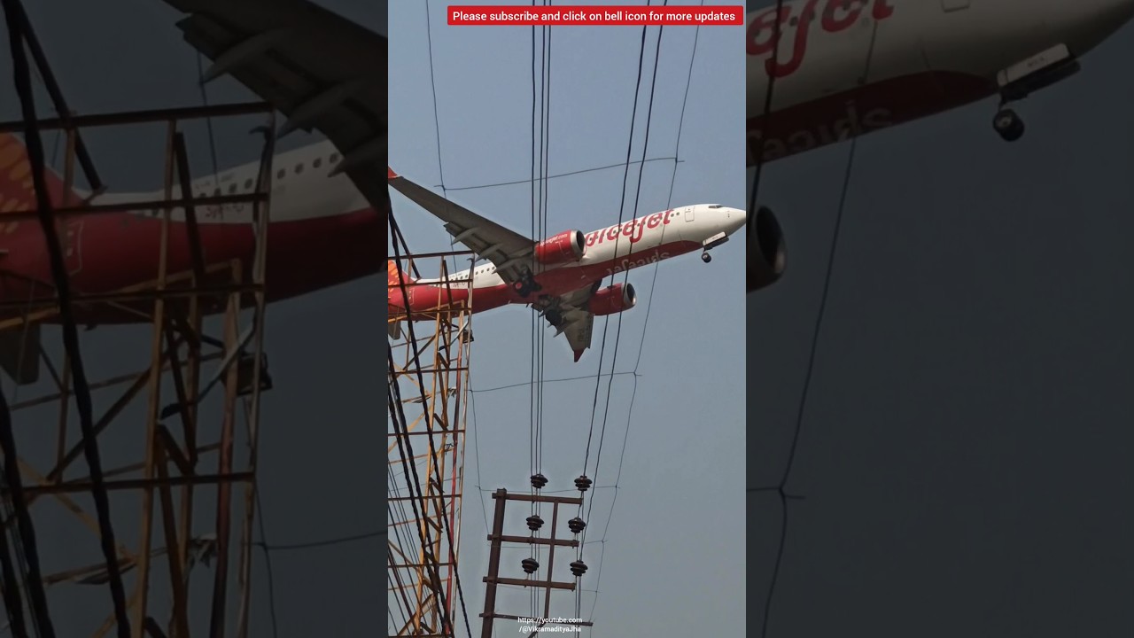Spicejet landing at Kolkata airport #spicejet #b737 #landing #shorts #viral #subscribe #trending