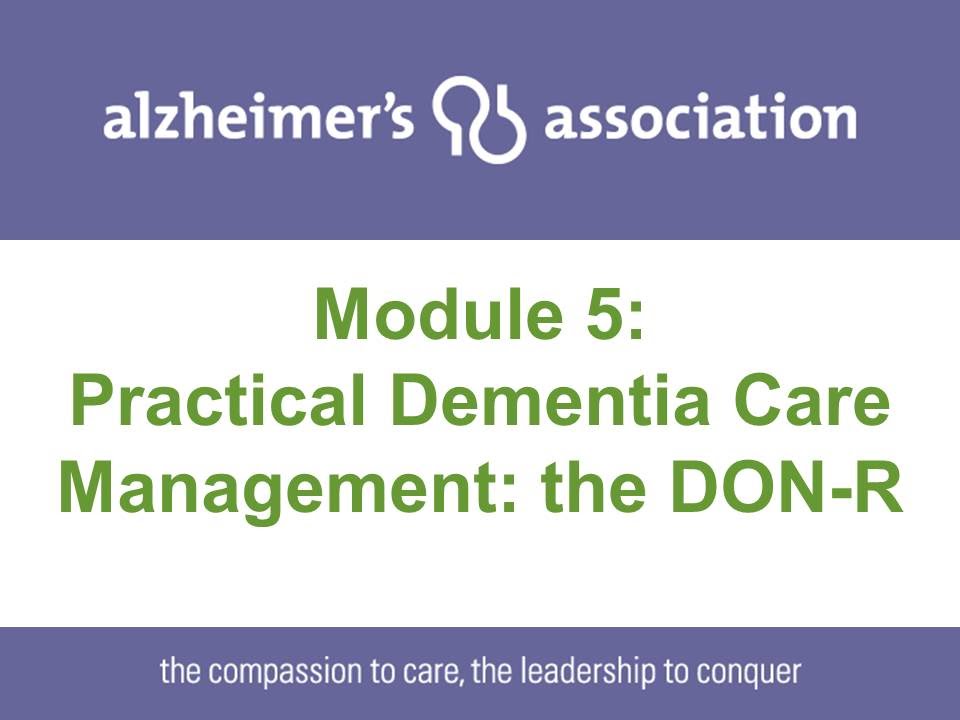 Module 5 - Dementia Training for Case Managers
