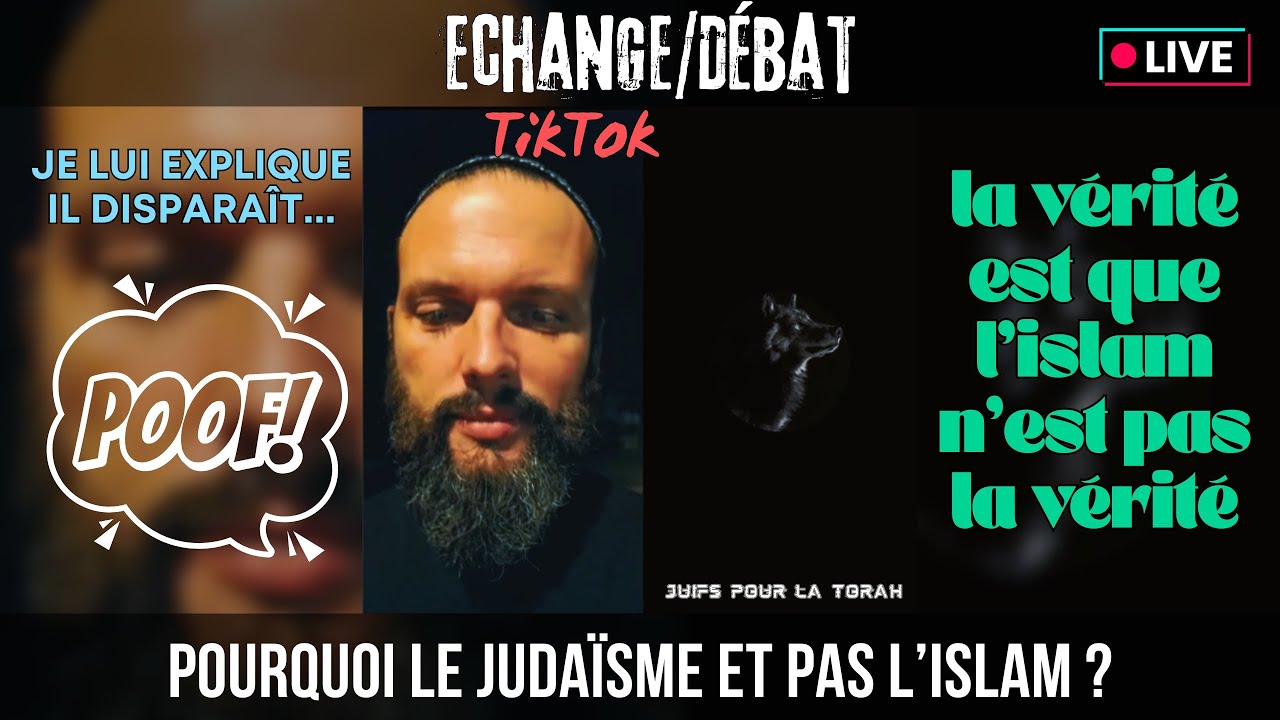 Pourquoi le Juda&iuml;sme plut&ocirc;t que l'islam - un musulman dispara&icirc;t par faute d'arguments... JPLT