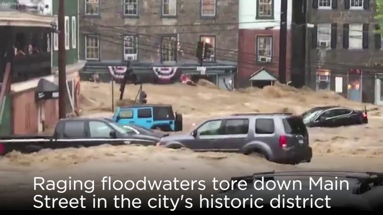 Ellicott City flooding: Dramatic video shows surging floodwaters