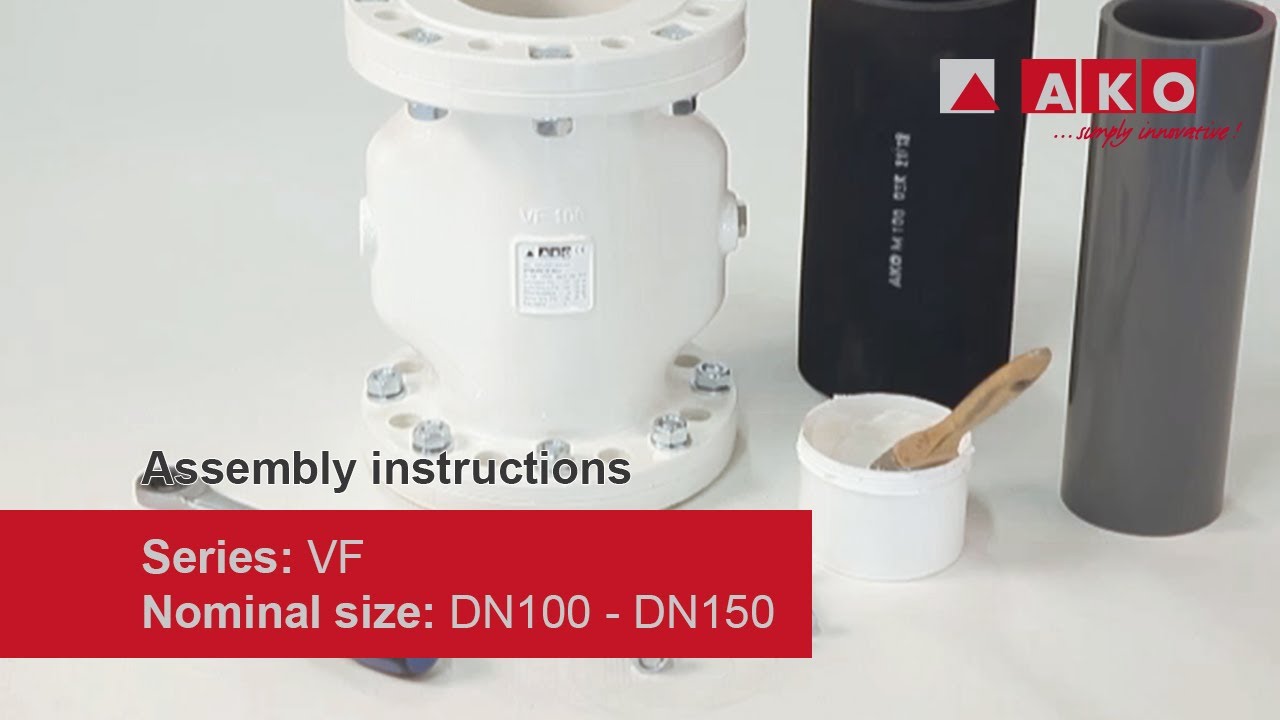 Repair of AKO pinch valves (pneumatic), VF series, DN100, DN125, and DN150