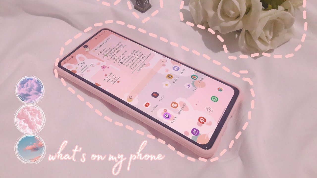 🌌 what's on my phone + coffee and new case | samsung galaxy a71 🌌