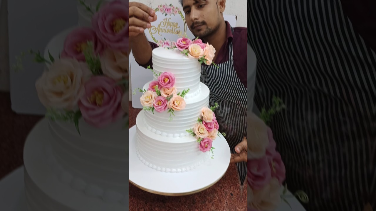 3 tier anniversary cake कैसा लगा comment करे 
