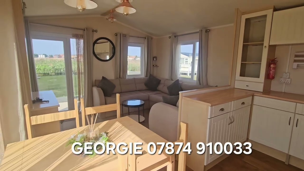 Static Caravan for sale sited with hige decking in Ingoldmells close to Fantasy Island 