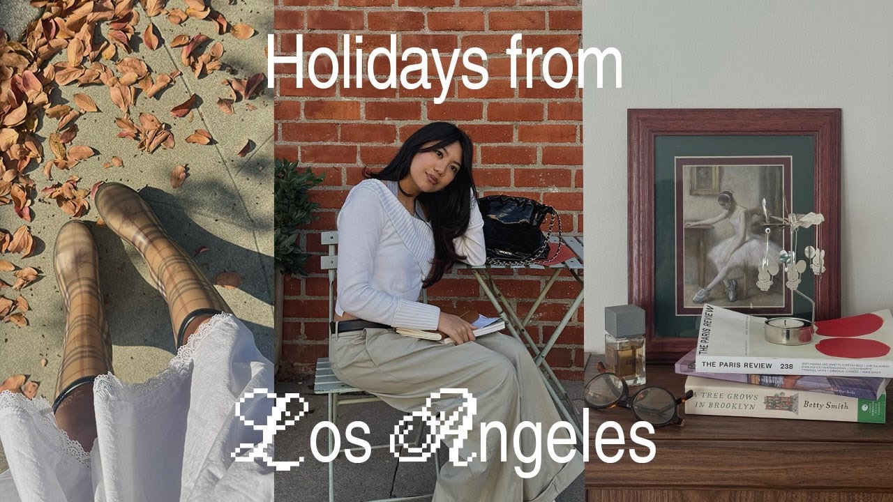 holidays of a homebody 🧺🎧🧦 book shopping, winter reading updates, foodie favorites in LA