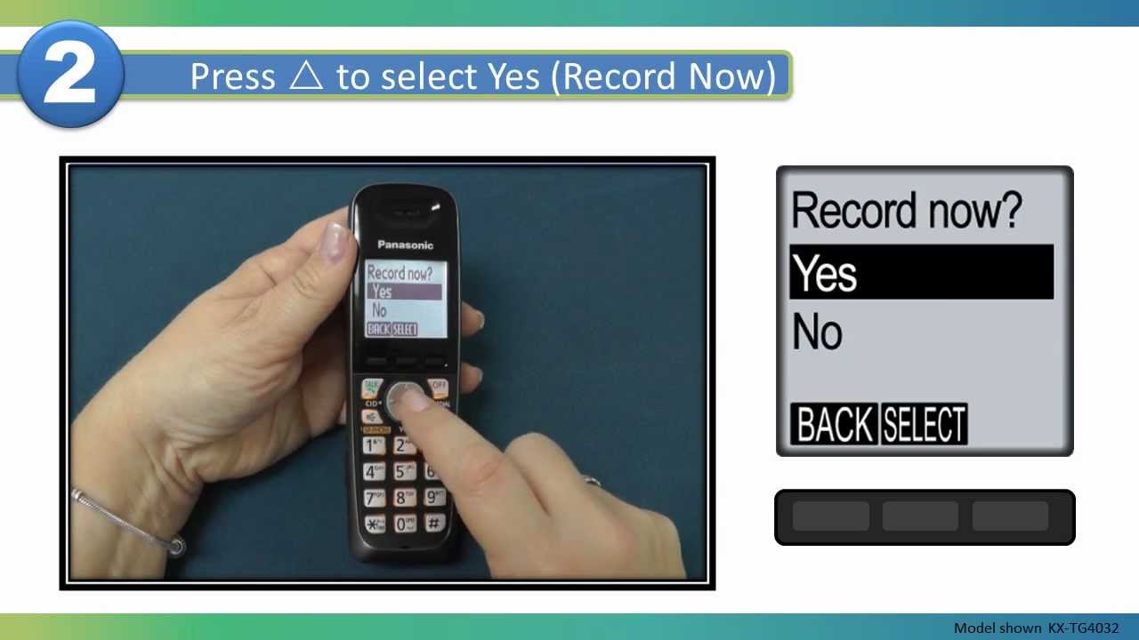 Panasonic - Telephones - Function - Record a Greeting Message. Models listed in Description.