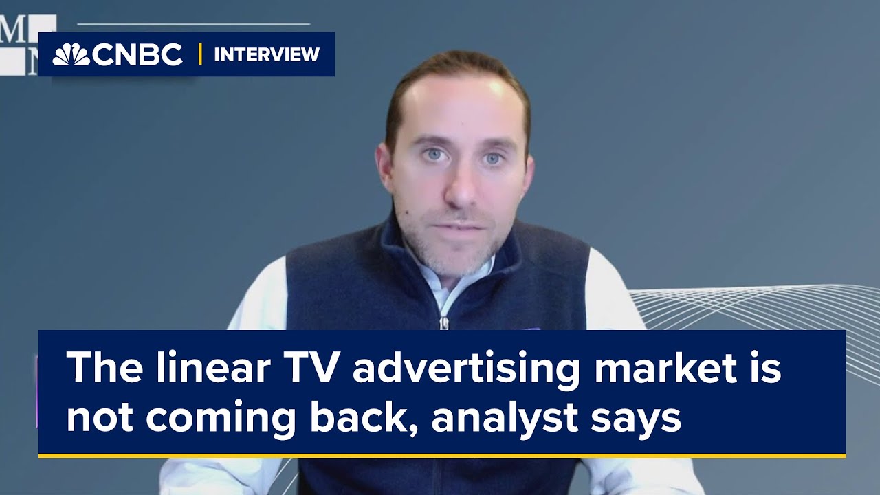 The linear TV advertising market is not coming back, analyst says