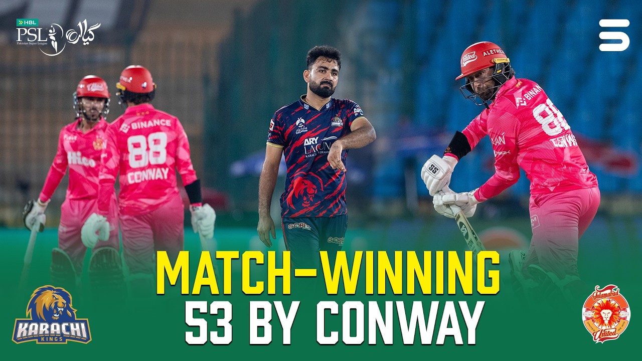 Fighting Knock! Devon Conway 53 | Karachi Kings vs Islamabad United | HBL PSL 11 | Match 25 | MZB1U