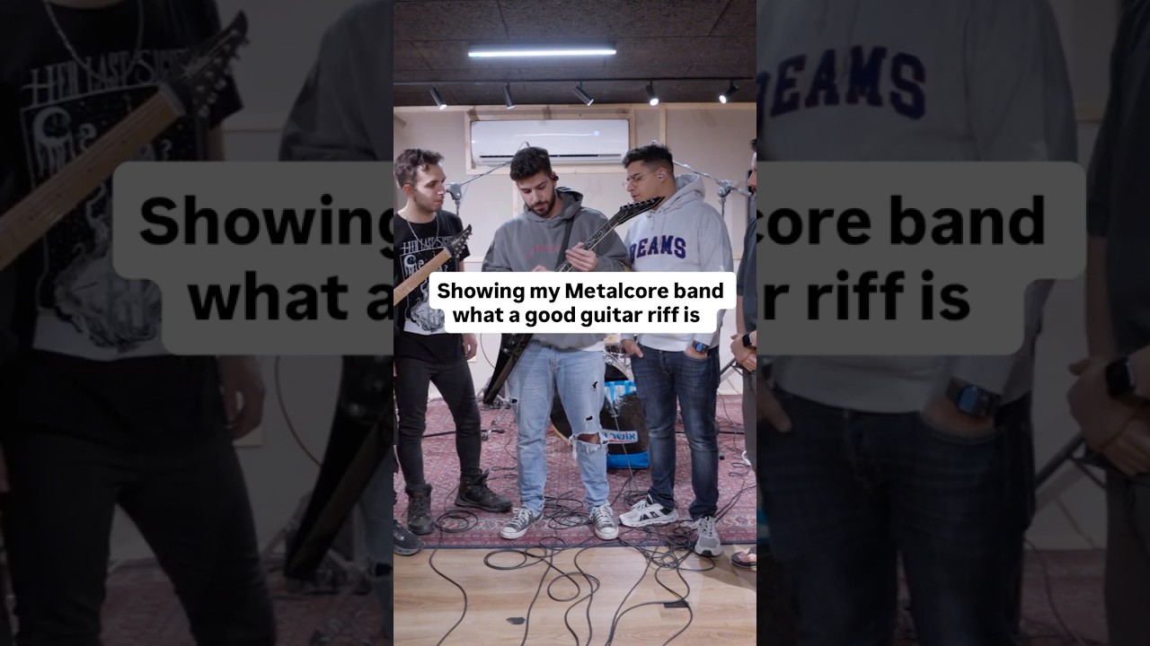 Showing my Metalcore band what a good guitar riff is  #metal #metalcore
