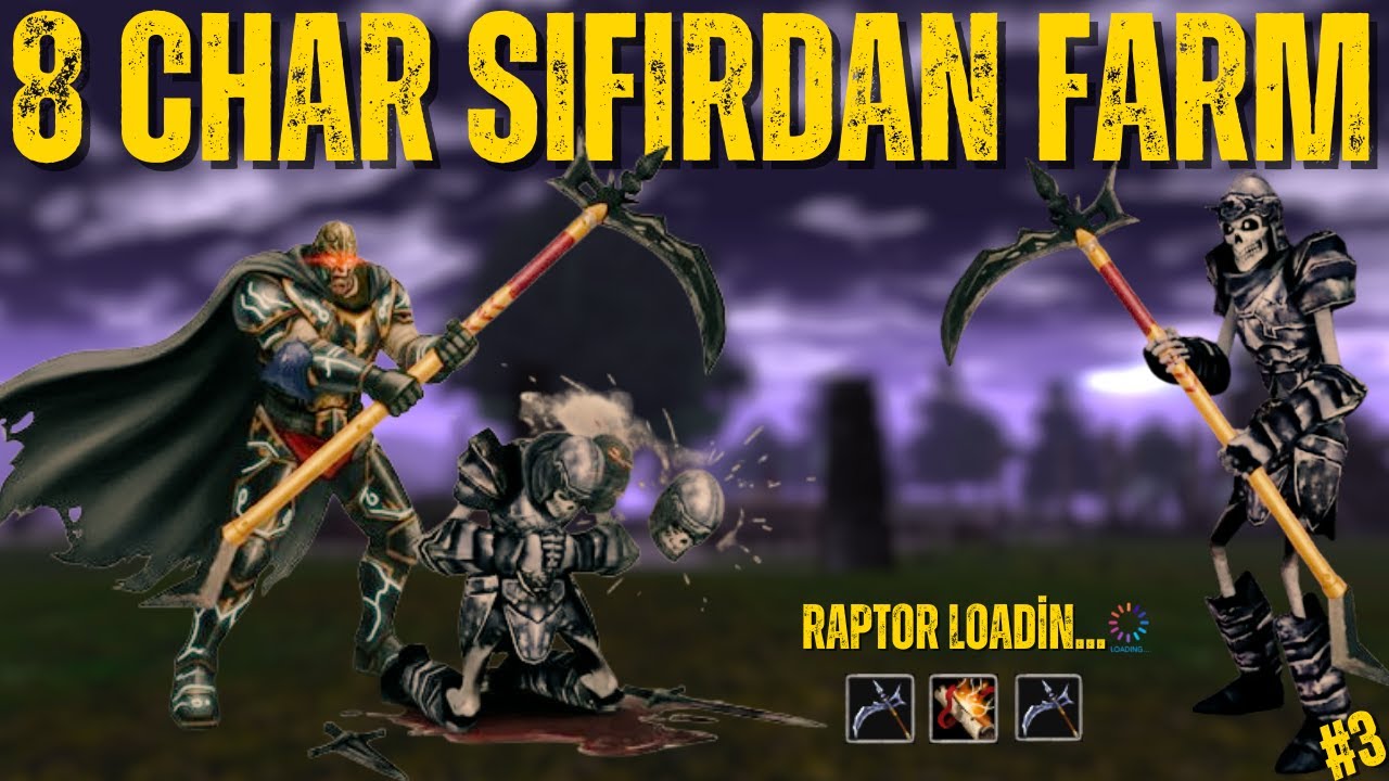 8 CHAR KNİGHT ONLİNE SIFIRDAN ZERO FARM SERİSİ 3 b&ouml;l&uuml;m