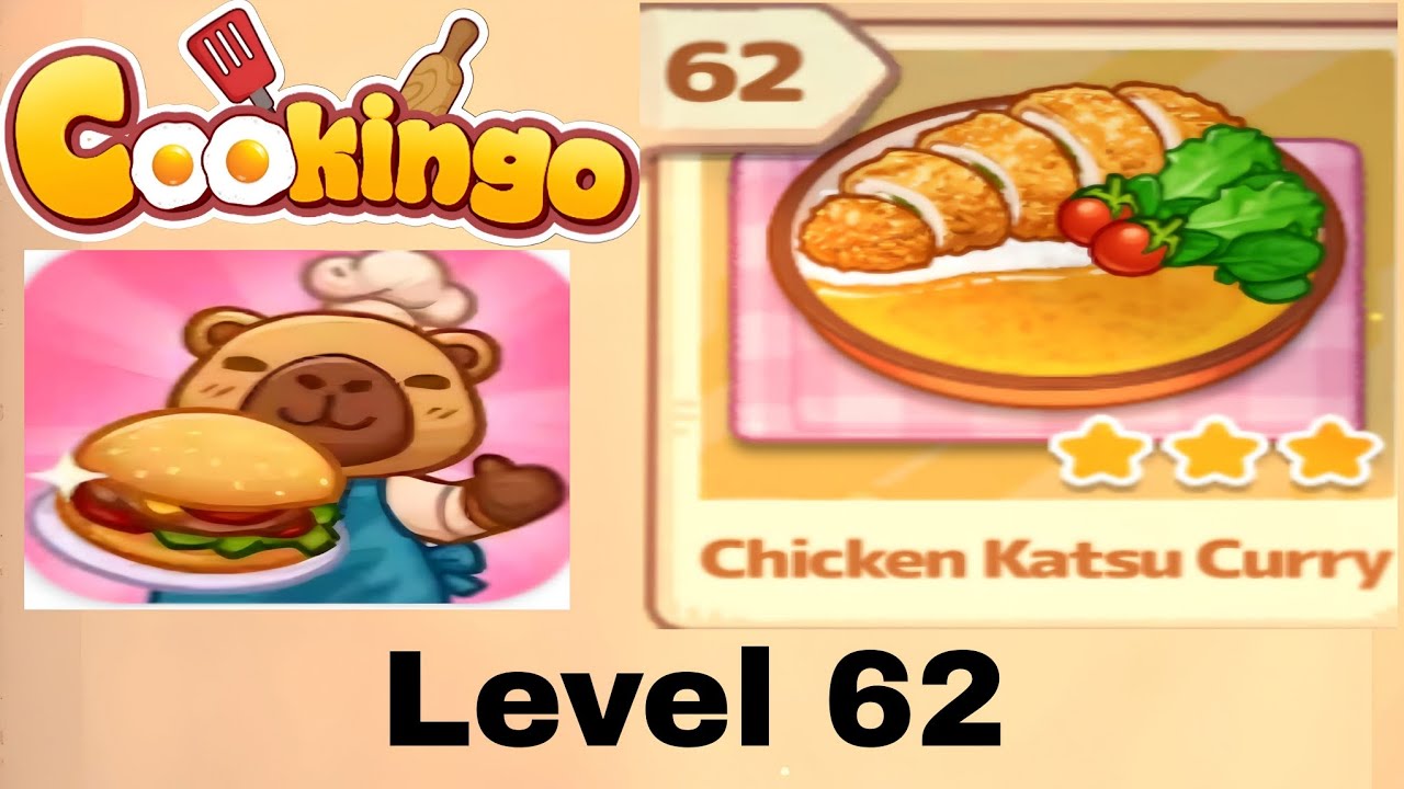 Cookingo perfect meal level 62 Solution and walkthrough for gameplay let's cooked meal