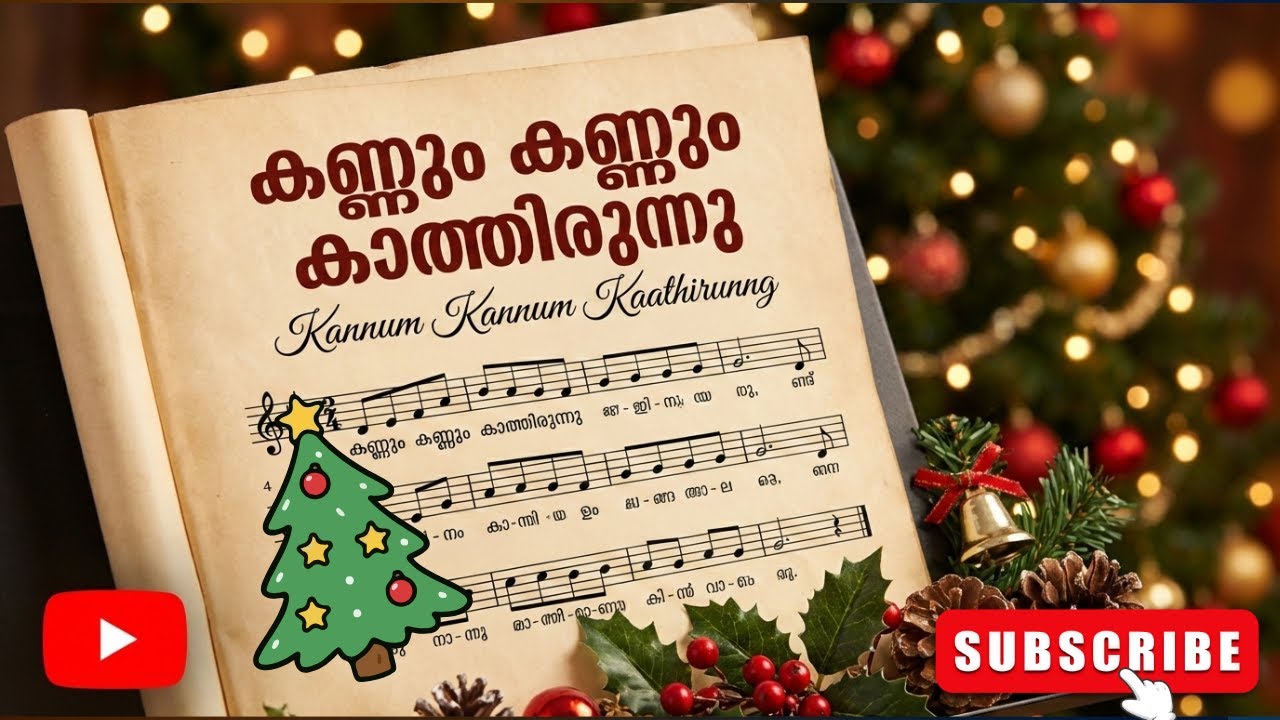 കണ്ണും കണ്ണും കാത്തിരുന്നു Easy Notes/Sheet Music by Sibin S S l V4 Violin Christmas song notes