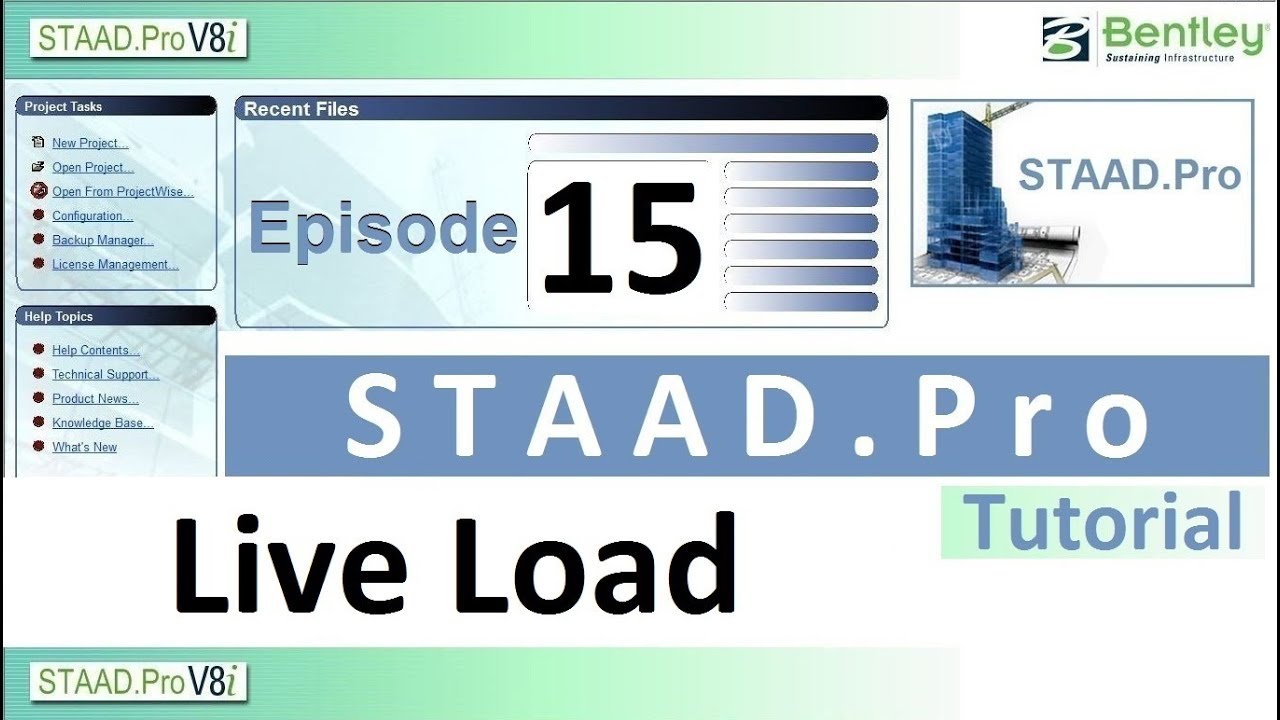 #15. How to Assign Live Load | How to apply Live Load in RCC frame structure in STAAD.Pro