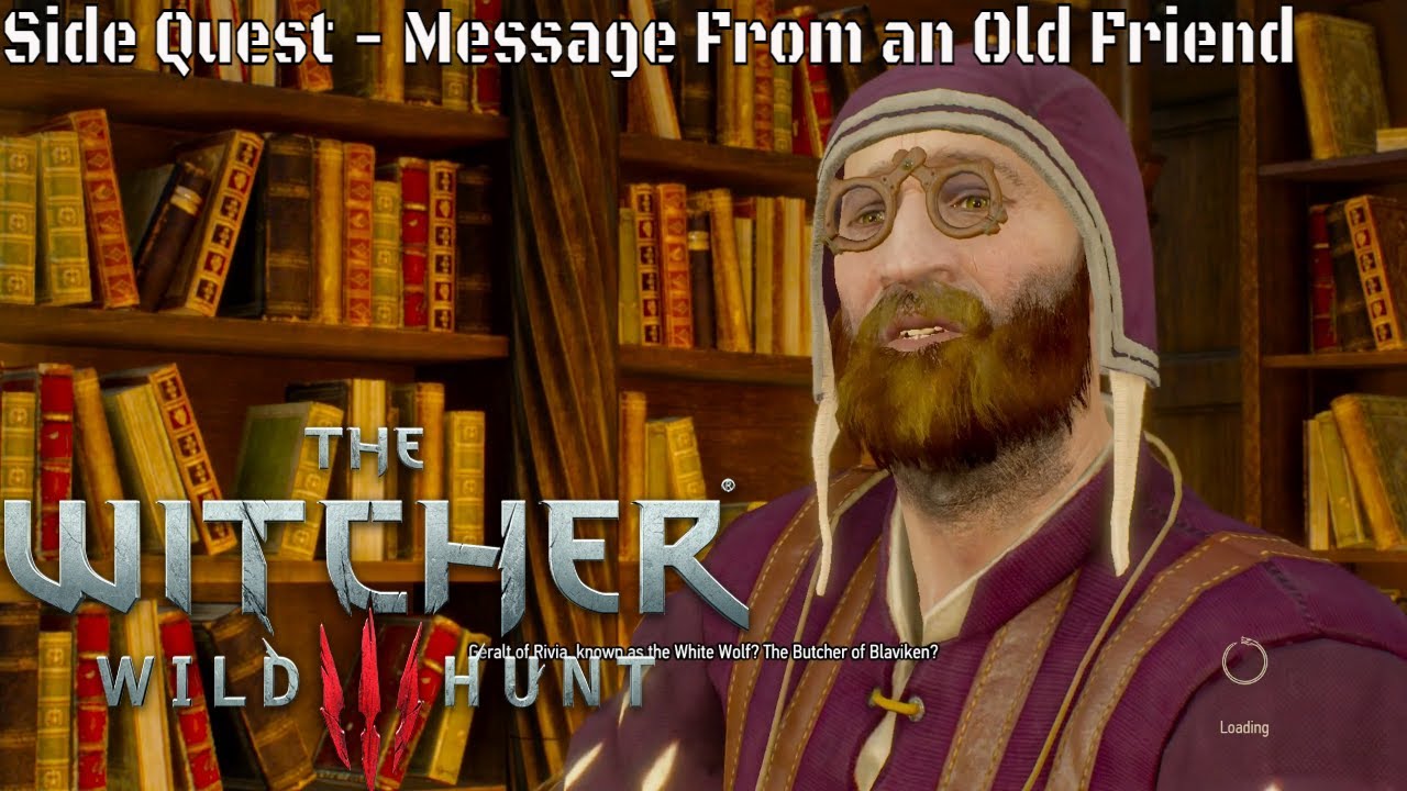 Witcher 3 Side Quest - Message From an Old Friend (PS4)