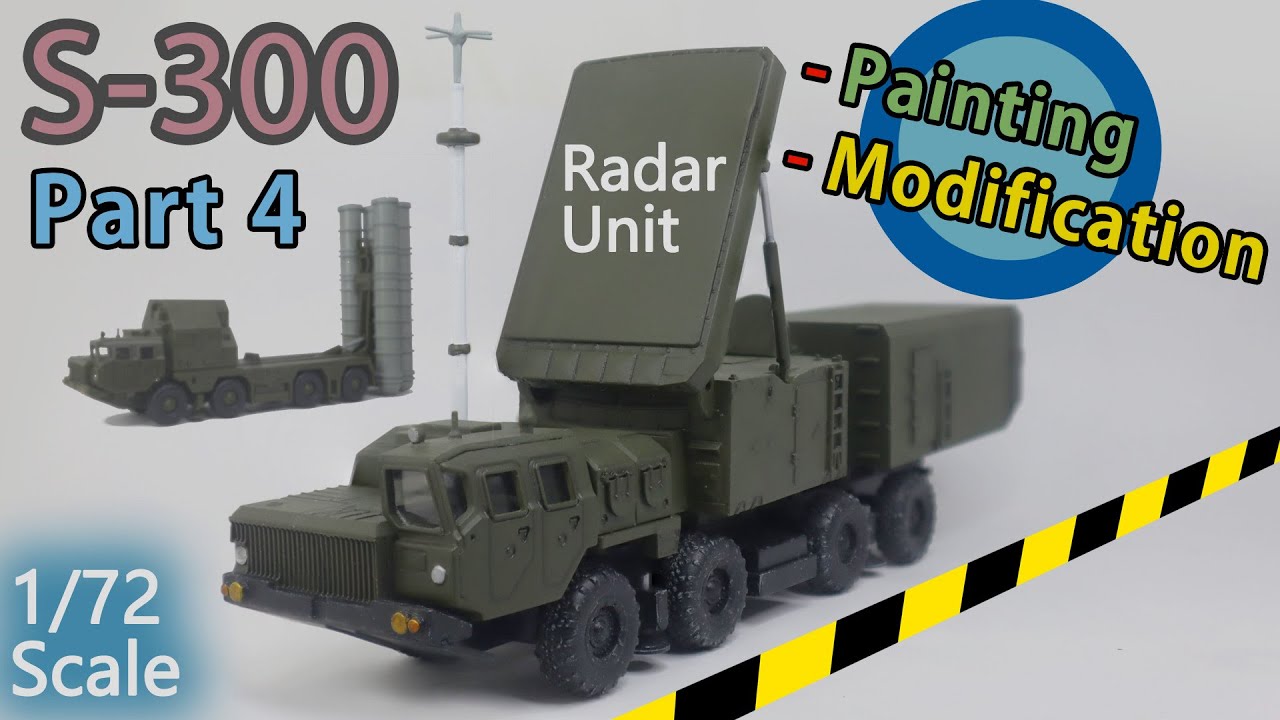 Russian S-300 missile system (radar unit) 1/72 scale model painting & modification
