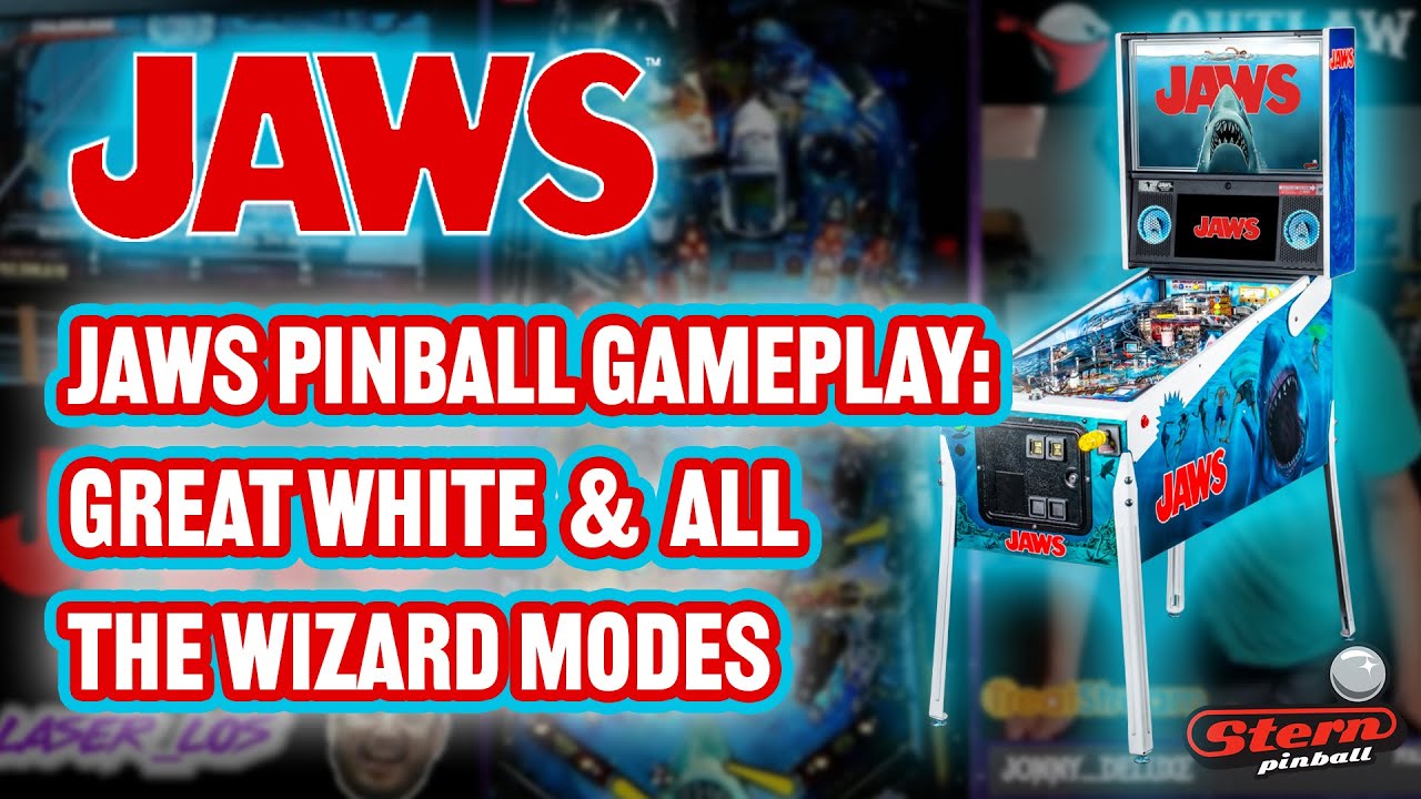 Jaws Pinball Machine - Full Gameplay w/ Great White Multiball & 4th of July Wizard Mode!