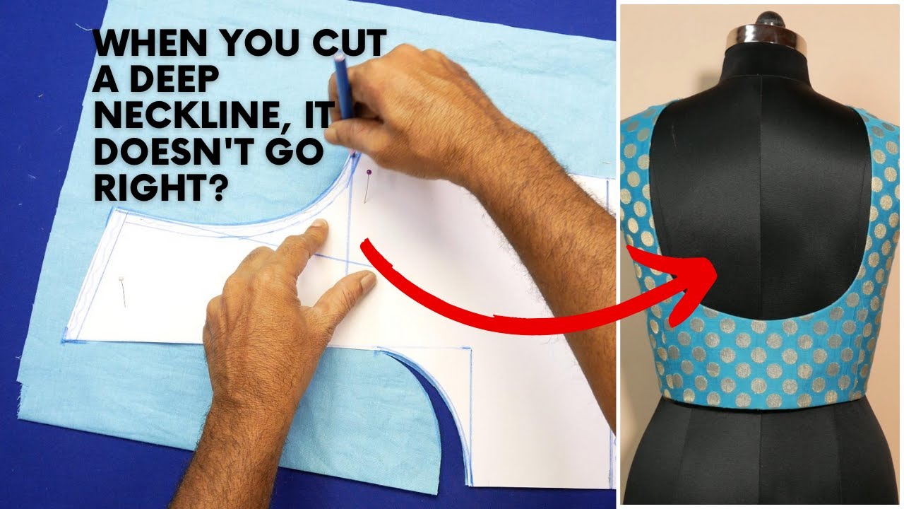 When You Cut A Deep Neckline, It Doesn't Go Right But But Here Is The Solution For That #90