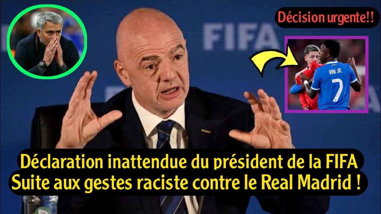 Décision urgente du président de la FIFA après le comportement raciste de Prestianni contre Vinicius