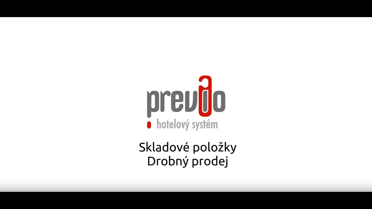 Previo - Skladové položky a Drobný prodej