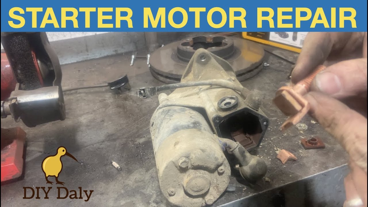 Daihatsu fourtrak starter motor repair, fitting a new contact set